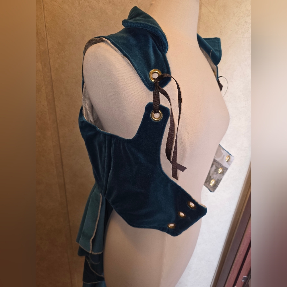 Teal Velvet Women's Corset